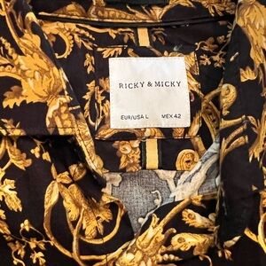 Ricky & Micky Black and Gold Floral Shirt